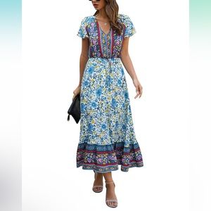 Flower Bojo Flowy Dress Size Large